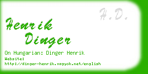 henrik dinger business card